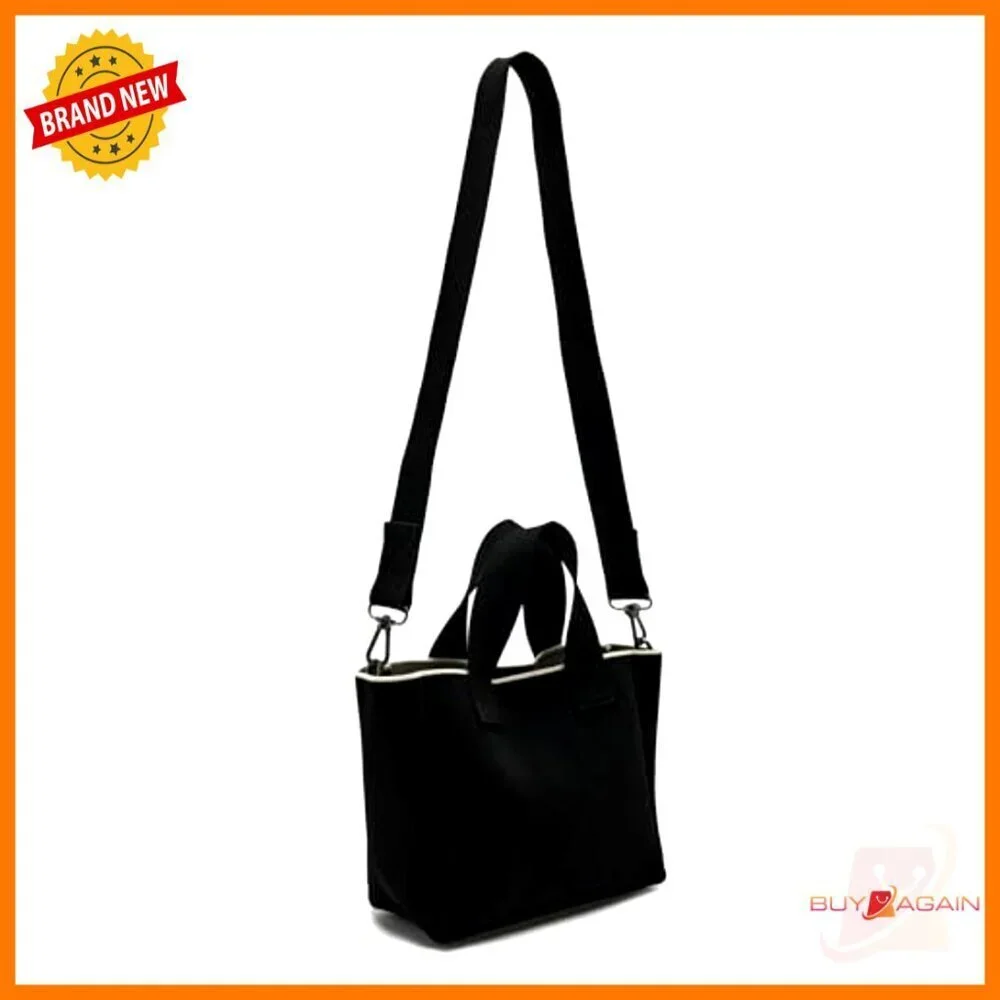 Mini Tote Bag with Grab Handle and Shoulder Strap, Recycled Polyester